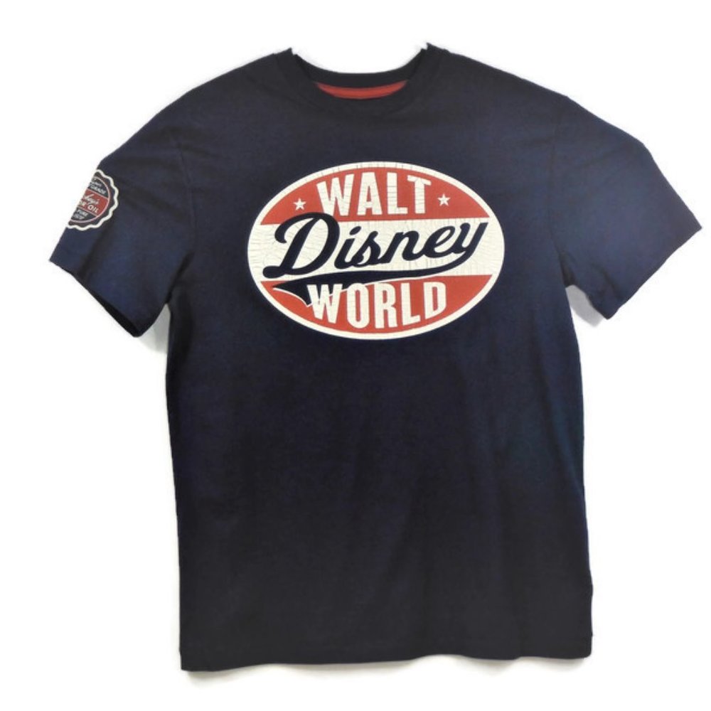 Mens Walt Disney Vintage Style Navy Blue T- Shirt - Picture 1 of 8